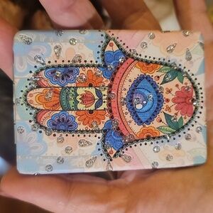 Evil eye hamsa hand healing protection compact Makeup mirror holiday gift